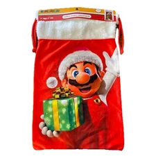 Super Mario Brothers 12" x 18" Christmas Holiday Cinch Bag