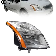 For 2010 2011 2012 Nissan Sentra Headlight Passenger Side Halogen Chrome Clear