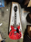 260701-A1 Full Scale Semi-Hollow Body Electric Guitar Red — photo 1