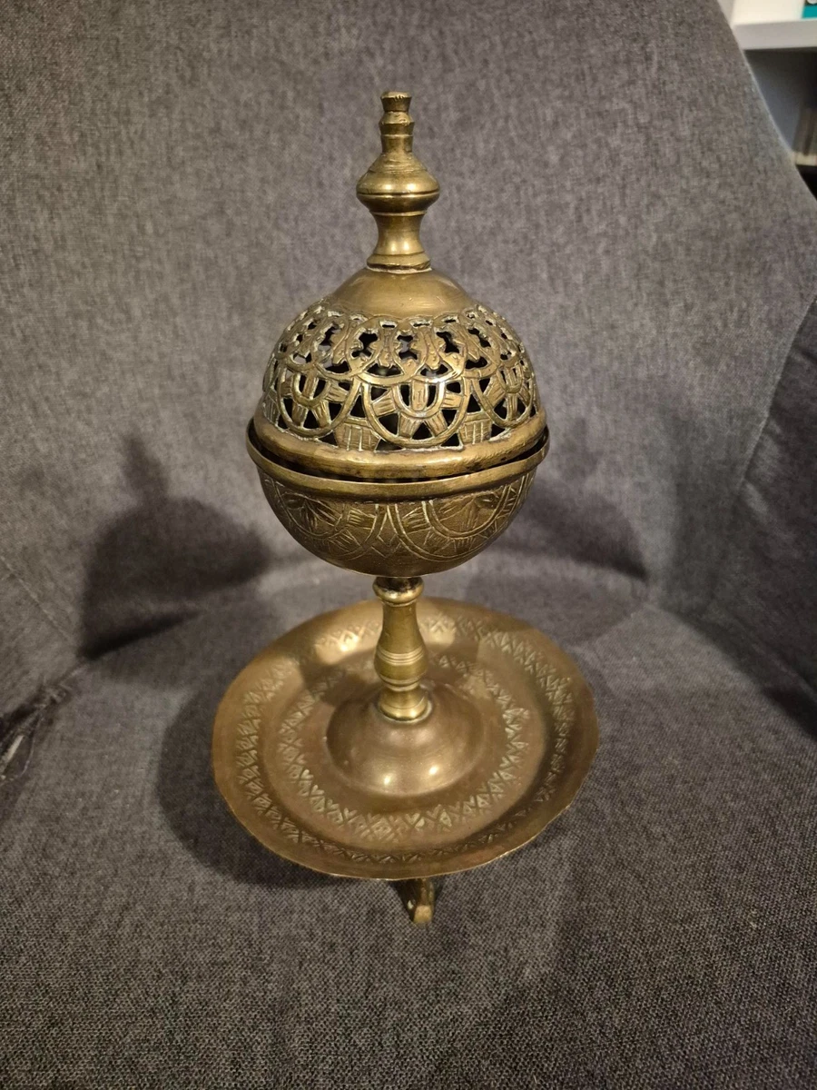 Brûle-encens En Laiton Vintage – Style Ancien – État D'usage