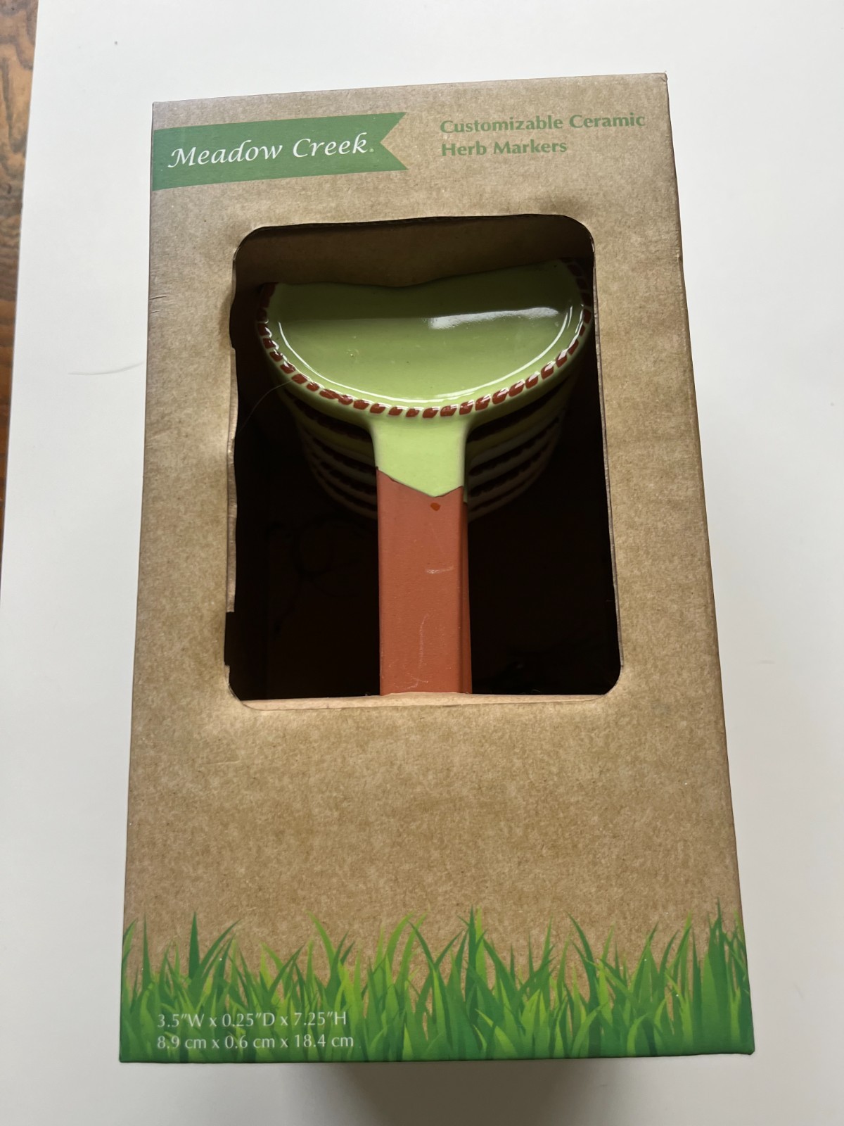 NEW Meadow Creek Customizable Oval Ceramic Herb Markers For Plants & Produce