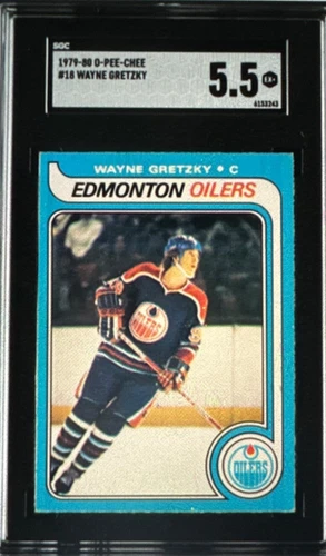 1979-80 Topps #18 Wayne Gretzky Rookie sgc 5.5 Vintage HOF RC Hockey Card (4683)