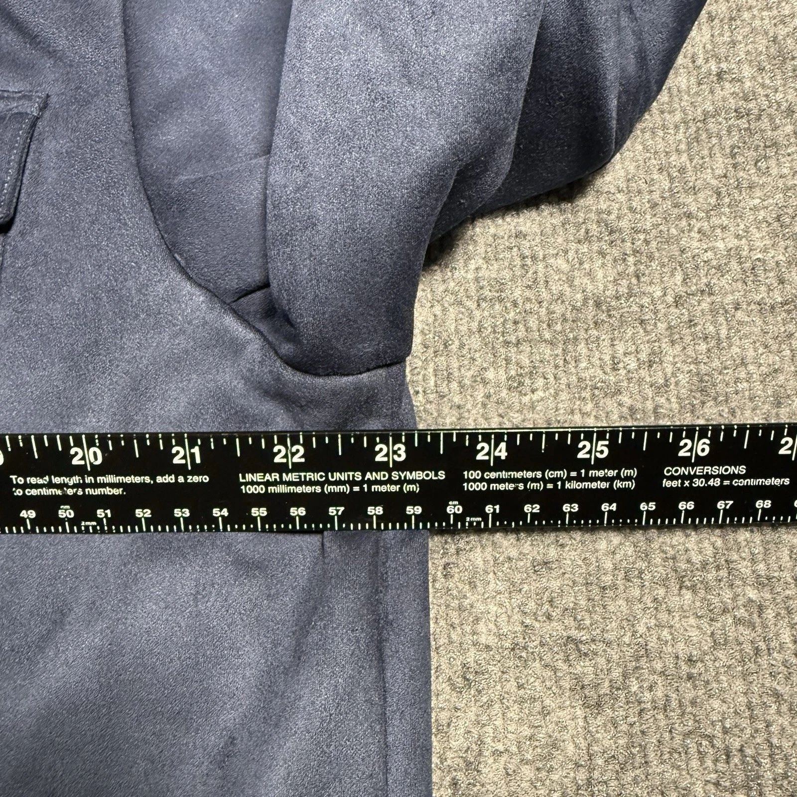 Robert Graham Vegan Suede Large Navy Blue Field Jacket NWT. $248 - product detail image 7