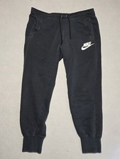 Nike Sportswear Men's Joggers Sweatpants Black Size S "Just Do It Orange Tag