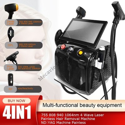 4in1 Multifunctional Laser Hair & Tattoo Removal DPL RF Beauty Machine 4000W