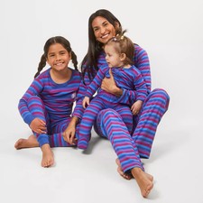 Leveret Two Piece Cotton Pajamas Striped Unicorn 3 Year