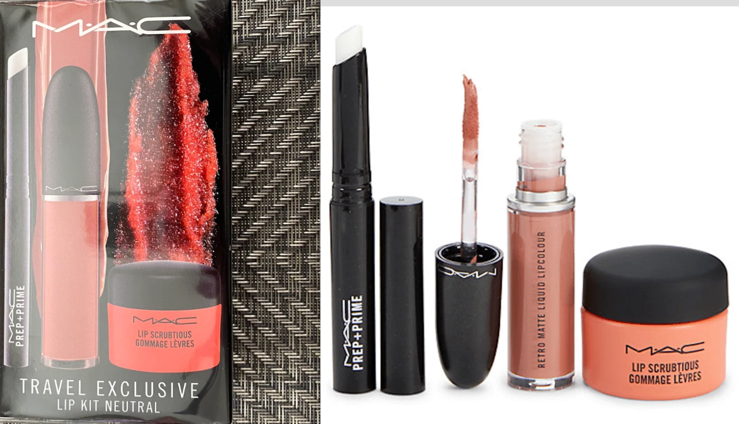 MAC Travel Exclusive Lip Kit - Neutral New in Box Gift Set sealed