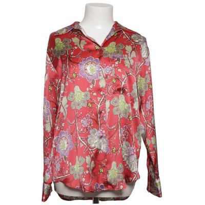 Zara, Bluse, Größe: S, Rot/Mehrfarbig, Polyester, Blumen, Satin, Damen #5RB
