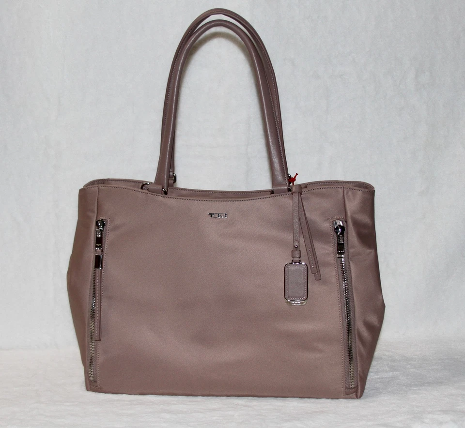 TUMI Voyageur Valetta Large Travel Tote Bag Laptop Bag Light Mauve with Silver - Image 2 of 4