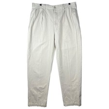Vintage Polo Ralph Lauren Pants Mens 36x32 Khaki Beige Andrew Pleated Chino