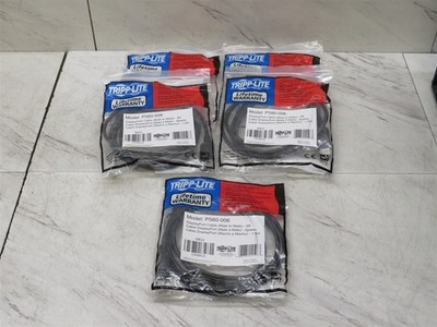 NEW Lot of 5 Tripp Lite DisplayPort Male to Male Video PC Cord P580-006