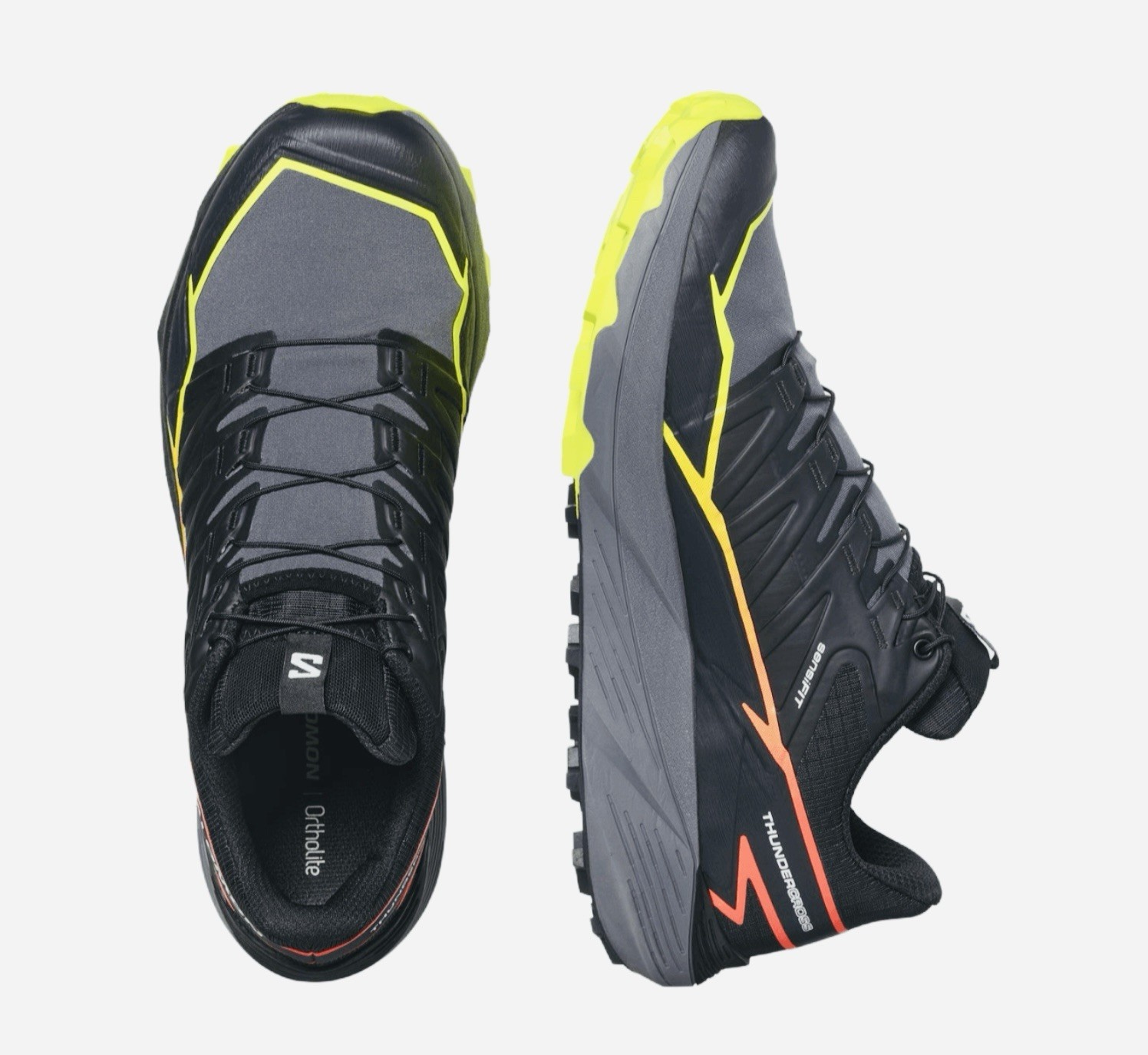 Scarpe Salomon Thundercross da uomo taglia 10 5 nere tonalità silenziose escursionismo outdoor