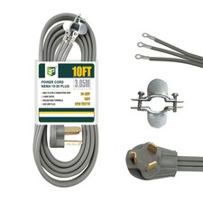 3 Prong Dryer Cord 10 Ft 10/3 SRDT 30 Amp Appliance Extension Power Cord NEMA...