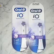 Oral -B iO Ultimate White Rotating Replacement Brush Heads 2 packs of 2ct each