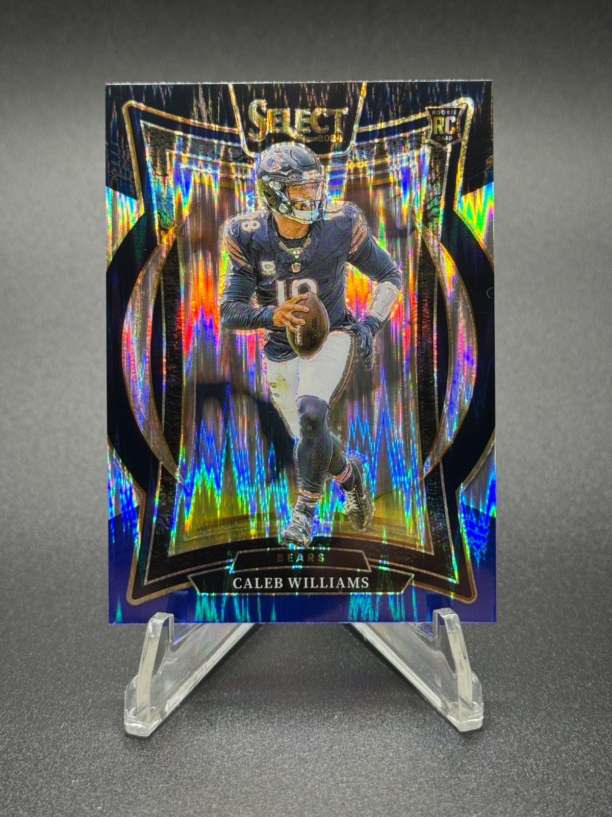 2024 Panini Select - Concourse Caleb Williams #25 Black & Blue Shock Prizm (RC)