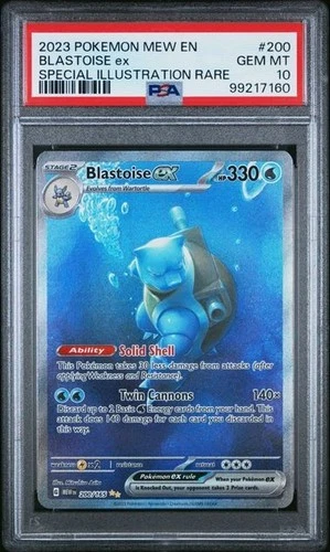 Blastoise EX 200/165 Scarlet & Violet 151 English PSA 10 Gem Mint Pokemon TCG