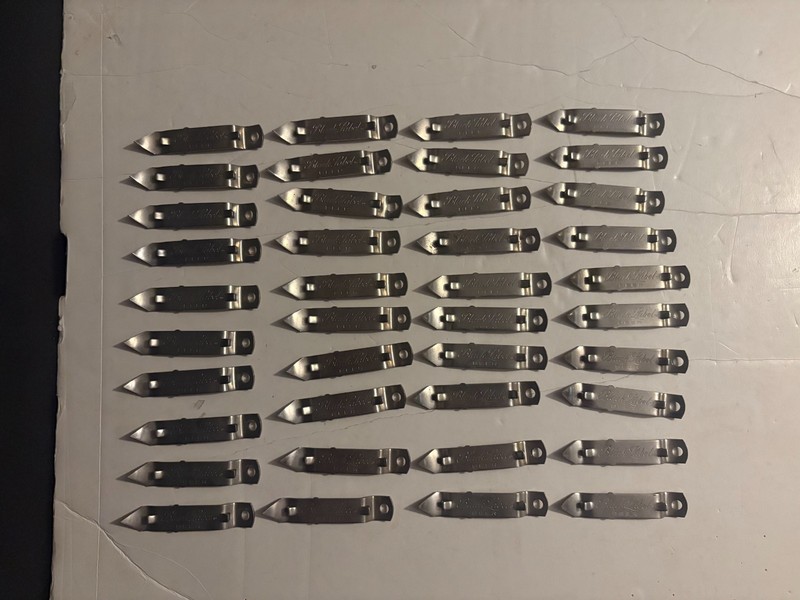 Vintage Black Label Beer Can Bottle Opener Metal Advertising  lot of 40 NOS