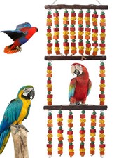 43" Extra Large Bird Parrot Toys, Multicolored Wooden Blocks Chewing Toy with...