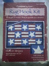 Creations By Caron Rug Hook Kit Stars  Stripes Patriotic Americana