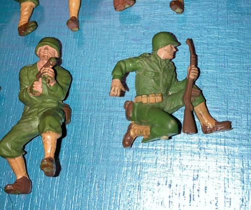 15 Vintage Britains Deetail 1971 WW2 US Army Infantry Soldiers England 75mm - Picture 4 of 6