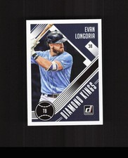 2018 Donruss #3 Evan Longoria Baseball Card Tampa Bay Rays Diamond Kings