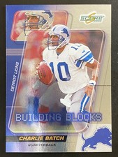 Charlie Batch 2000 Score Football Building Blocks Detroit Lions #BB17