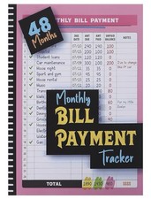 48 Month Bill Payment Organizer Book, Softcover Bill Management, Expense Tracker