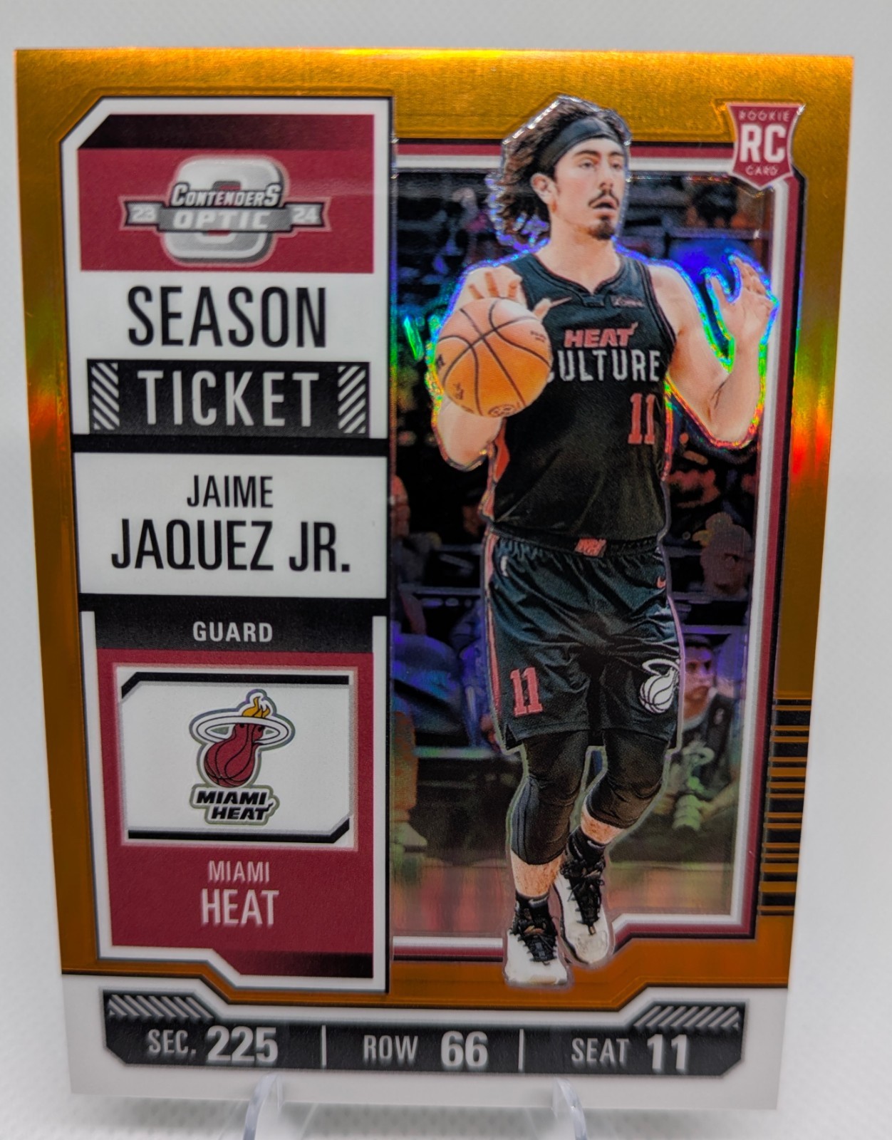 Jaime Jaquez Jr 2023-24 Panini Contenders Optic /49 Orange Season Ticket RC #67