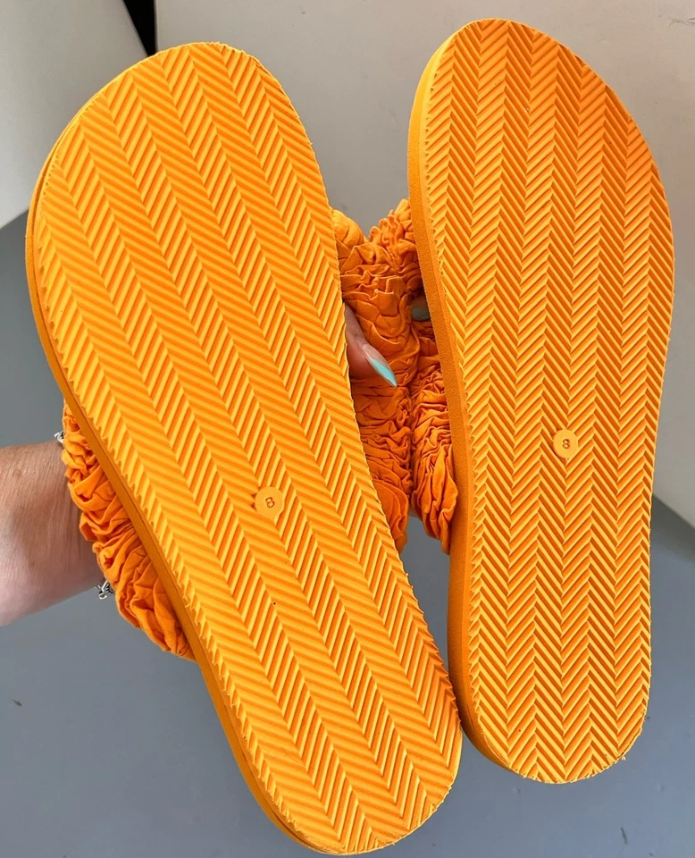 NUEVAS Chanclas Tory Burch YoYo YoYo Naranja Calabaza Mujer’s EVA Sandalias Talla 8 Foto 2 de 4