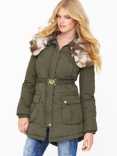 Miss Sixty Corbin Padded Coat With Removeable Fur Size M= 12-14 Rrp £155