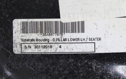2017-2020 BENTLEY BENTAYGA REAR LEFT C PILLAR LOWER QUARTER TRIM COVER PANEL OEM - Picture 7 of 9