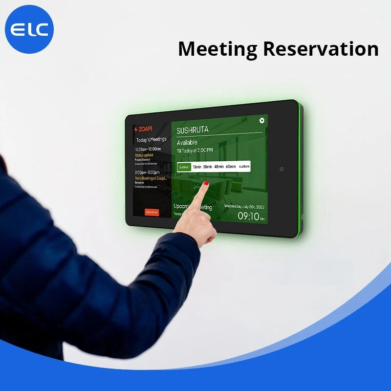  Wall mount POE NFC Android Tablet 10.1 Inch Meeting Room Display with LED Light - Image 4 of 4