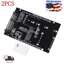 2PCS B Key M.2 NGFF MSATA SSD to SATA 3.0 Adapter 2 in 1 Converter Card For PC