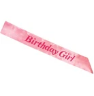 Pink Birthday Girl Sash Birthday Celebration Party Accessory