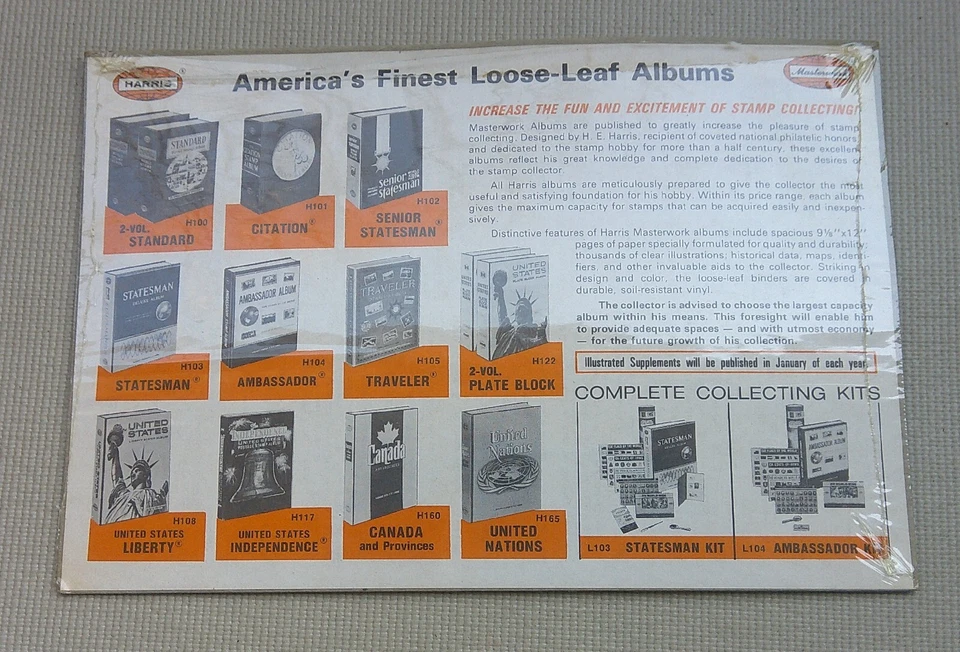 Vintage 1980s Harris Masterwork U.S. Postage Stamp Collection–Sealed in Package - Image 2 of 2