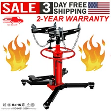 A++ 1660lbs Transmission Jack 2 Stage Hydraulic w/ 360° for car lift 0.75 Ton