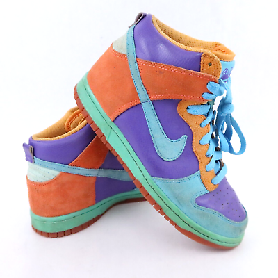 Nike Dunk High 6.0 Womens Shoes 7 Purple Orange Blue Suede Nike Dunk High 6.0 Womens Shoes 7 Purple Orange Blue Suede