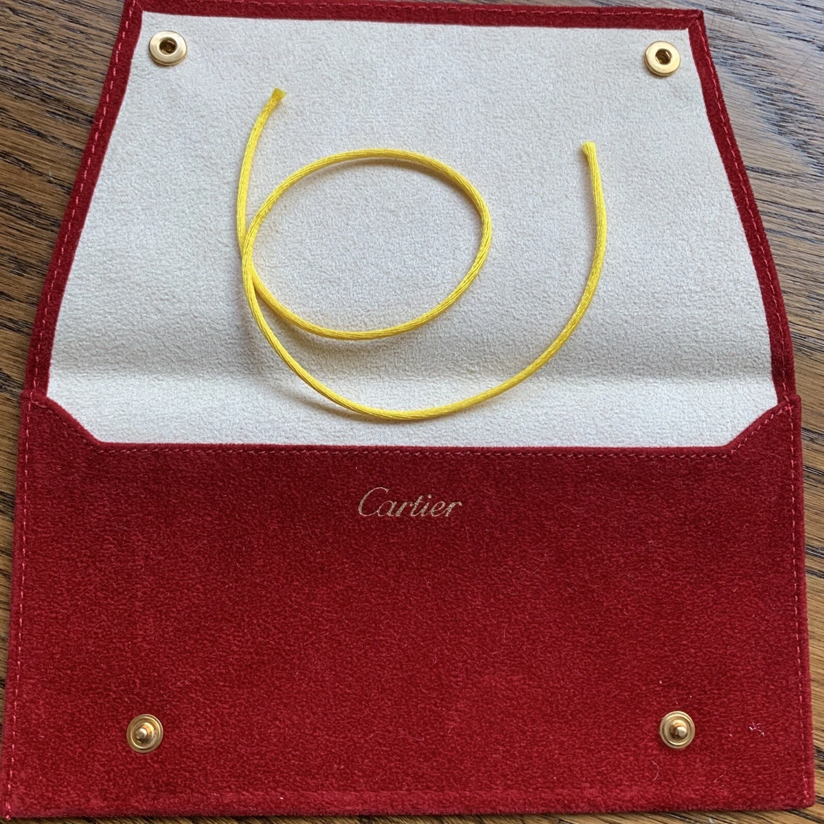 Authentic Cartier Yellow Silk Cord Rope Replacement Love Trinity