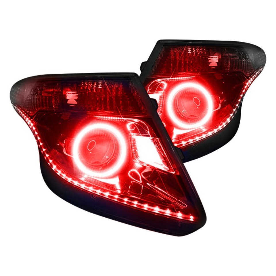 LED Halo Headlights Halo Light Surface Add On Custom Lights Red 2696