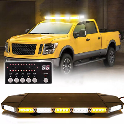 LED Rooftop Emergency Strobe Light Bar Hazard Warning Flashing Traffic Advisor 