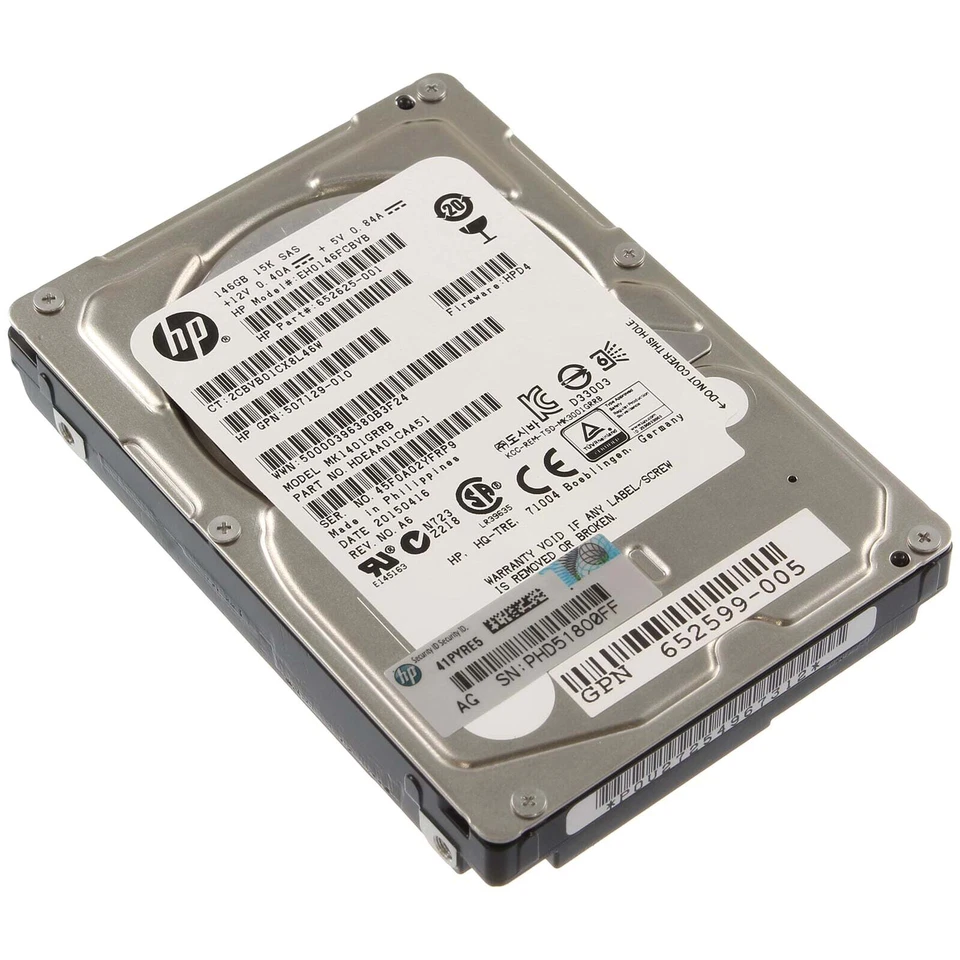 HP SAS Festplatte 146GB 15k SAS 2,5" - 652599-005