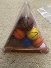 Smarts Pyramid Basketball Game Brain Teaser Solve Mystery Vtg Logic Mini Balls