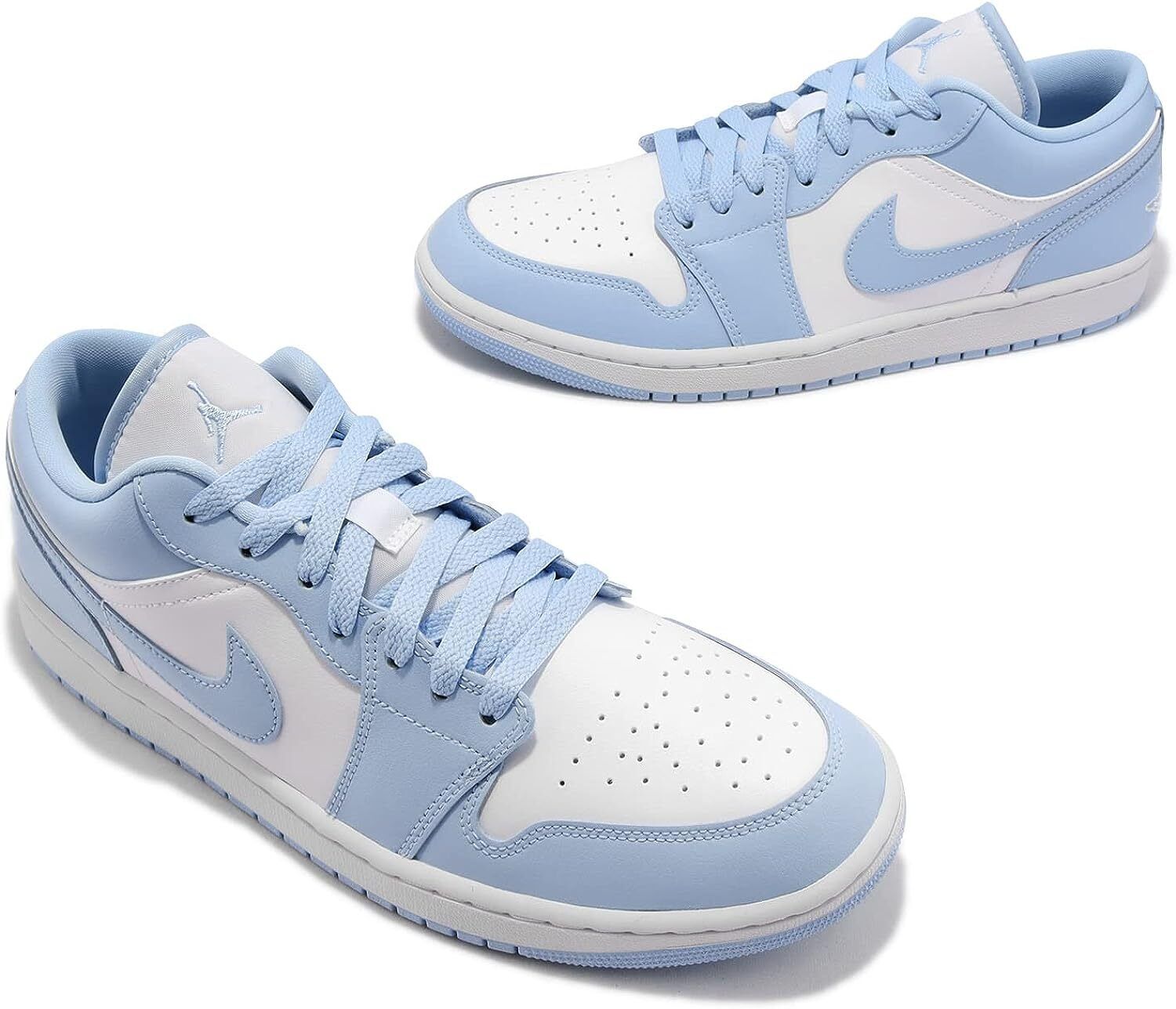 DC0774-141 Nike Jordan 1 Low Aluminum Ice Blue White Sky University  (Women's)