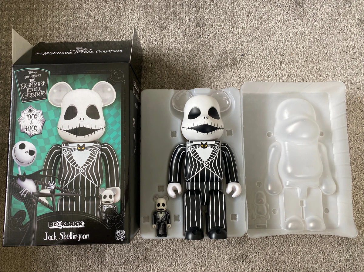 Jack Skellington 400% 100% Bearbrick Be@rbrick Nightmare Disney Halloween