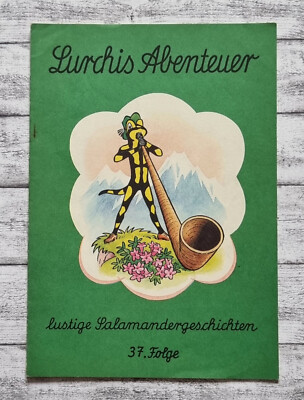1966 Lurchis Abenteuer 37. Folge Salamander Alphorn Alm Schuhe Comic Werbung alt