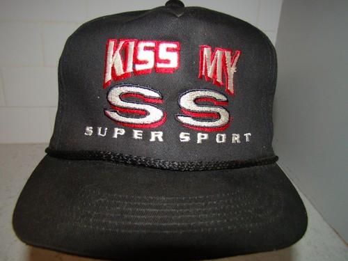 Vintage YoungAn Chevy Kiss my SS Super Sport Embroidered Rope Snapback Hat Cap