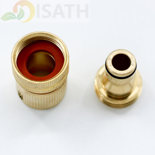 3/4 Zoll Messing Schwerlast Garten Wasserschlauch Schnellverbindungsbeschläge Wasserhahn Adapter - Bild 2 von 6