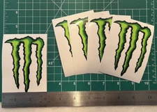 Monster Energy Drink Logo Decal Sticker 2.75 ”x 4” LOT of 5 - See Pics - QTY
