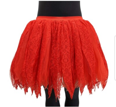 Halloween Women Lace Tutu Costume Accessory, Red, by Way to Celebrate, Size S/M