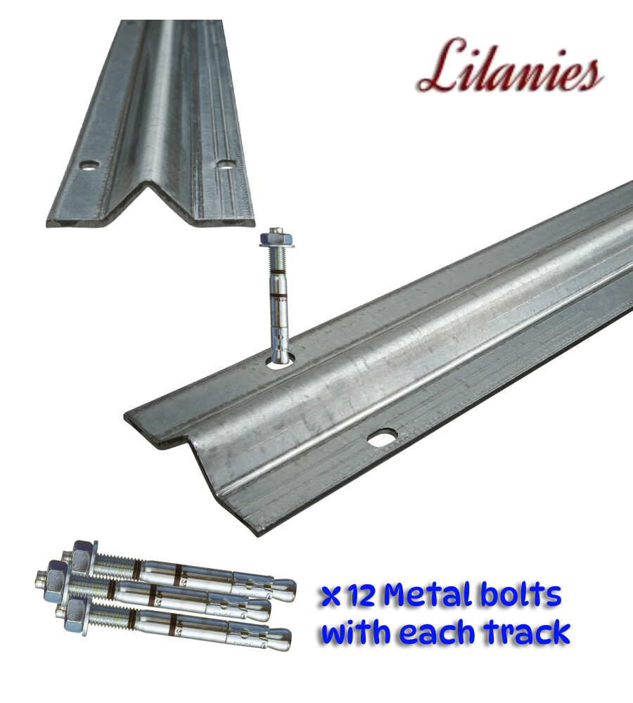 Sliding Gate Bolt down Track V Groove Floor Rail Heavy Duty Steel